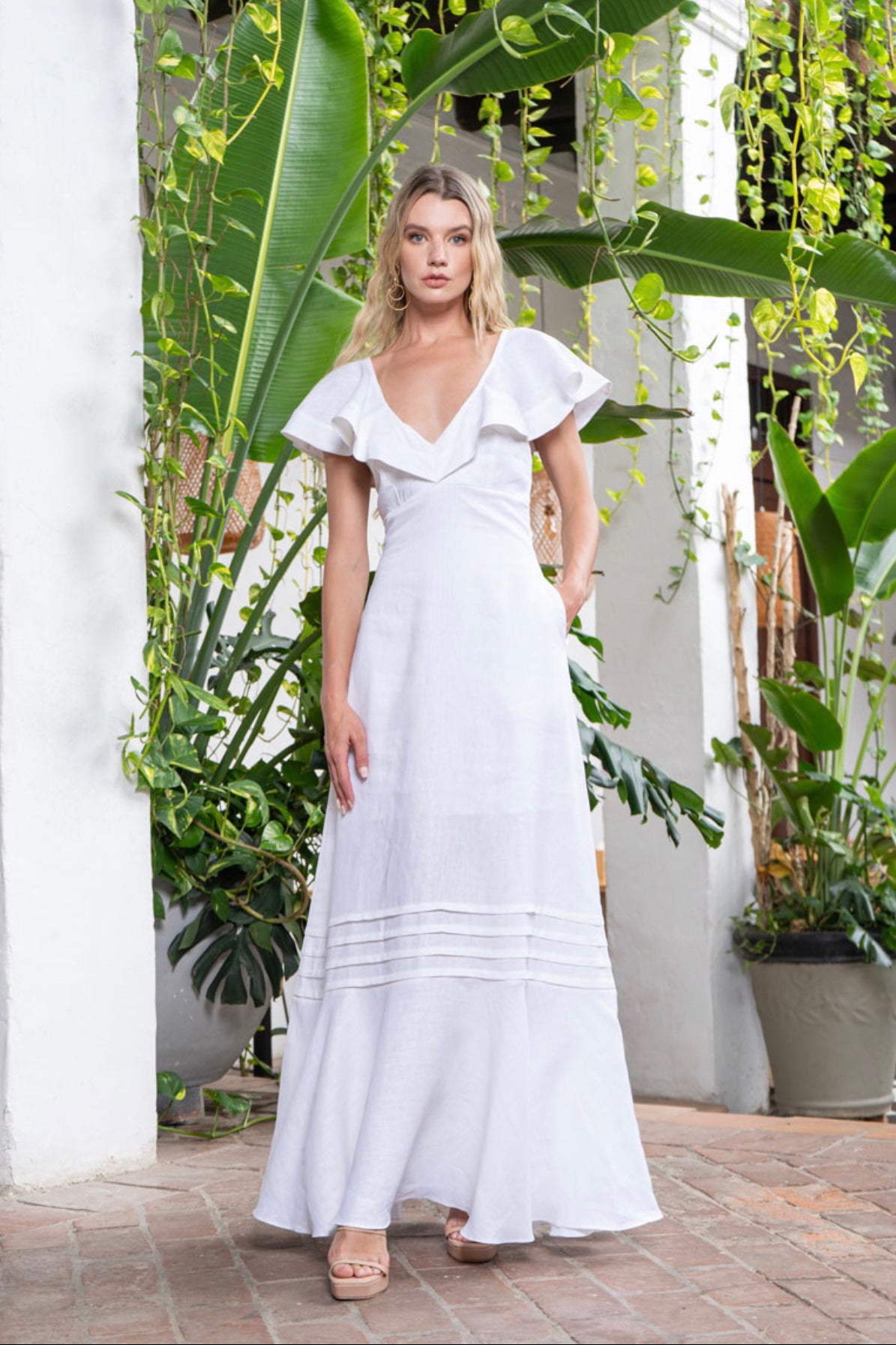 maxi dress jacket wedding Minimalist Maxi Bridal Dress with Jacket – HAREM's Brides