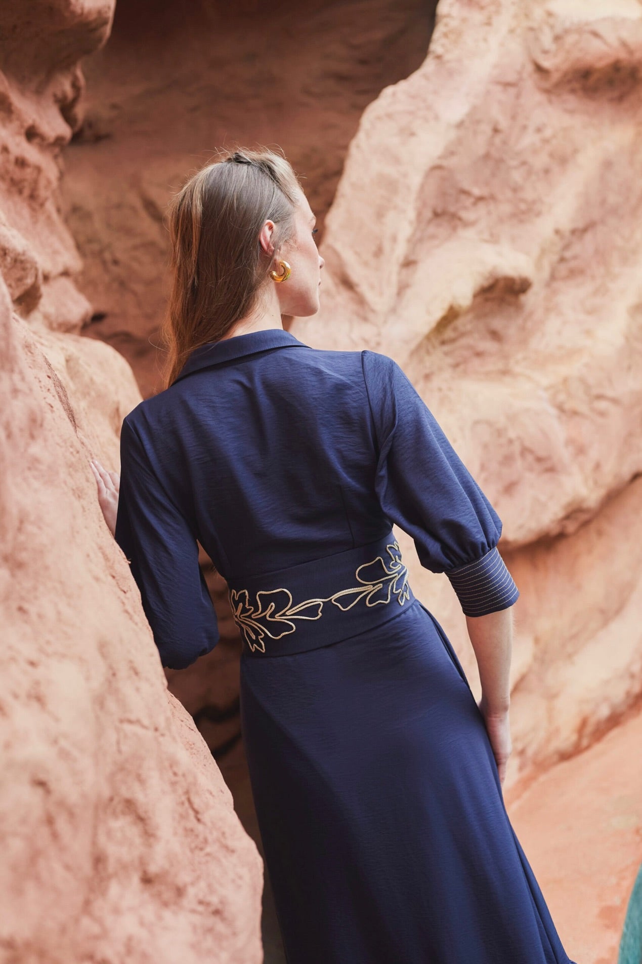 Bare Grace Blue Maxi Dress