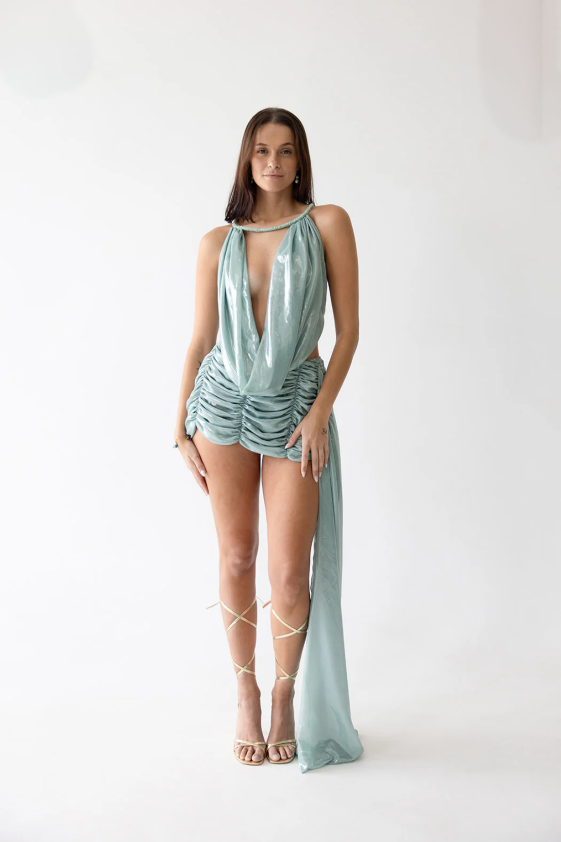 Aqua Mini Dress
