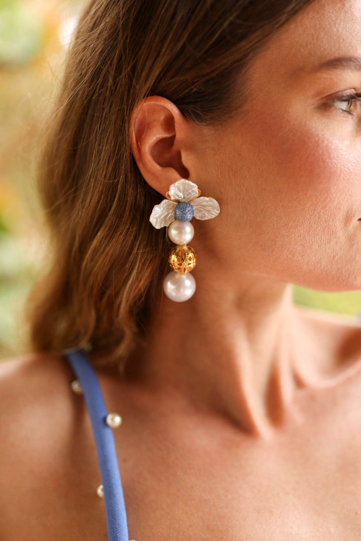 Flower Pearl Earrings