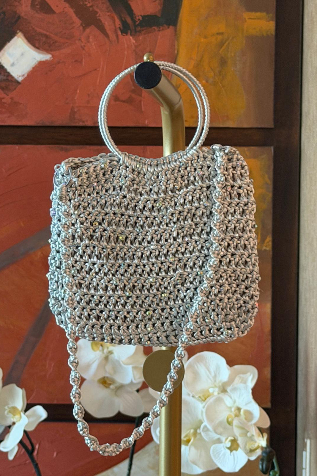 Cristal Silver Bag