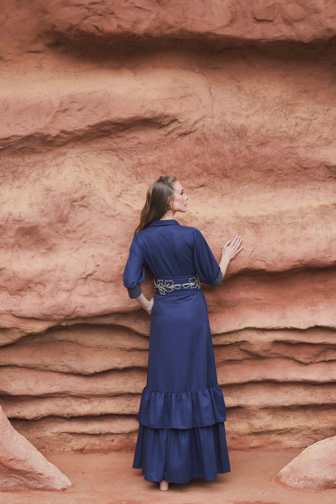 Bare Grace Blue Maxi Dress