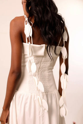 Silky White Midi Dress