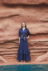 Bare Grace Blue Maxi Dress