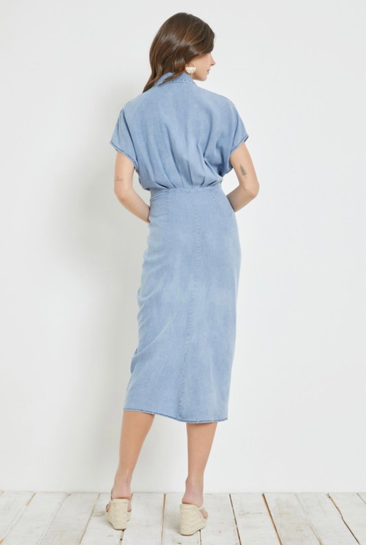 Fleur Denim Midi Dress