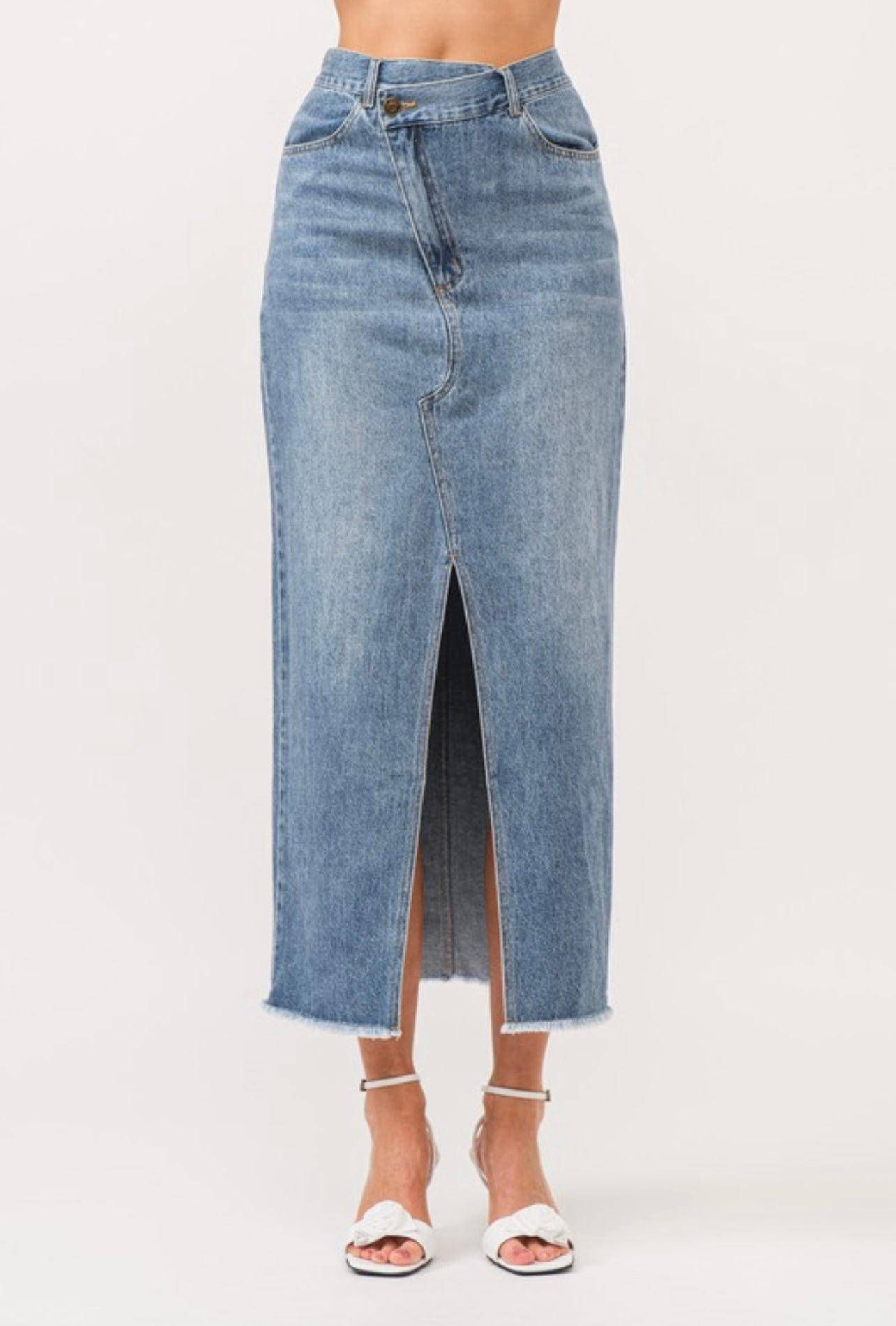 Marine Denim Skirt