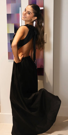 Sienna Black Maxi Dress