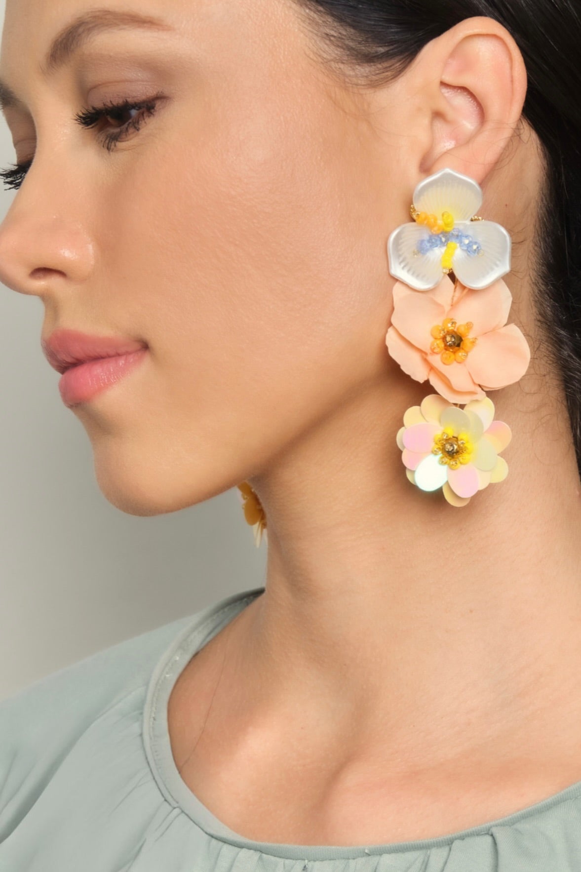 3 Flower Earrings
