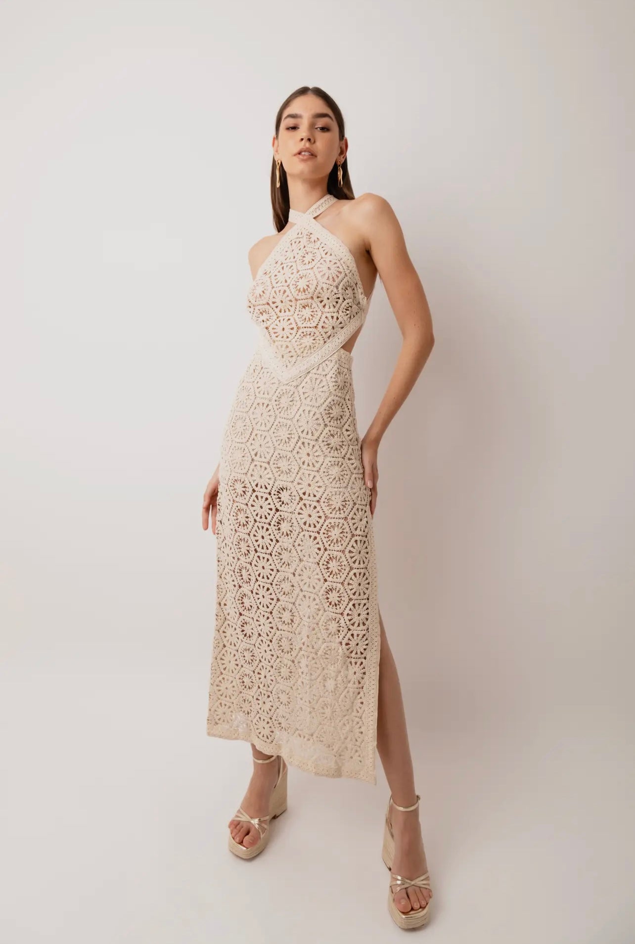 Tuscany Crochet Maxi Dress