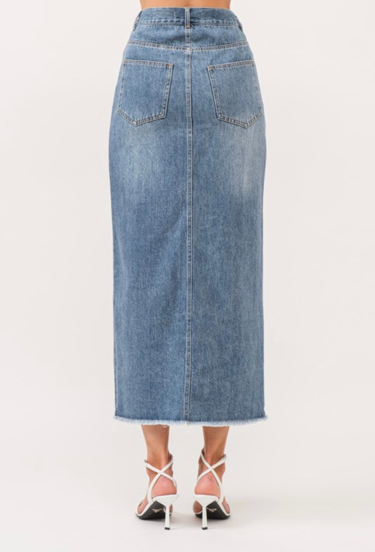 Marine Denim Skirt