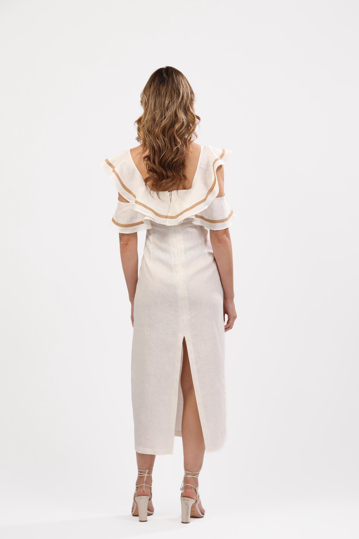 Desert Glow Linen Maxi Dress