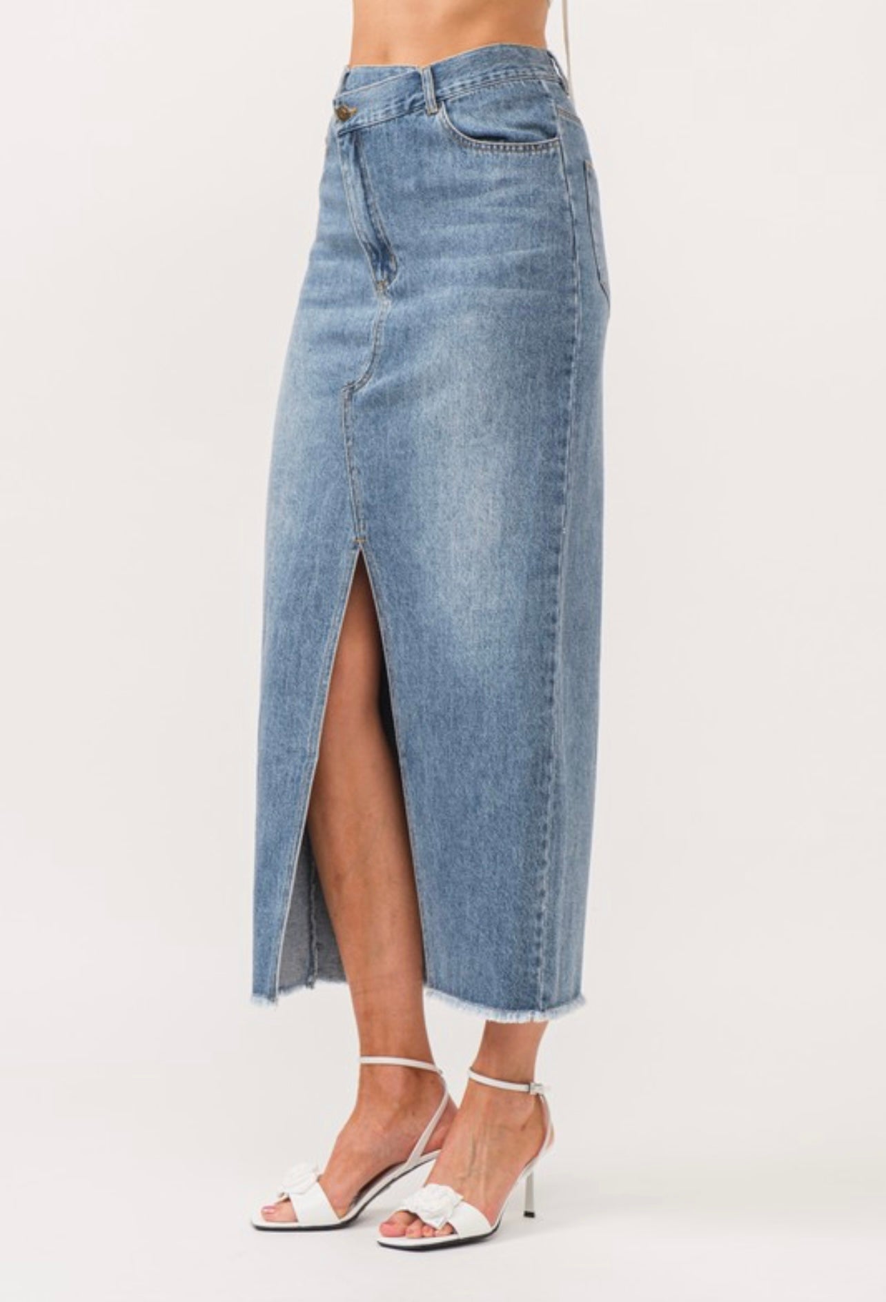 Marine Denim Skirt