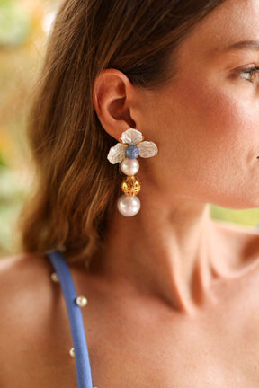Flower Pearl Earrings