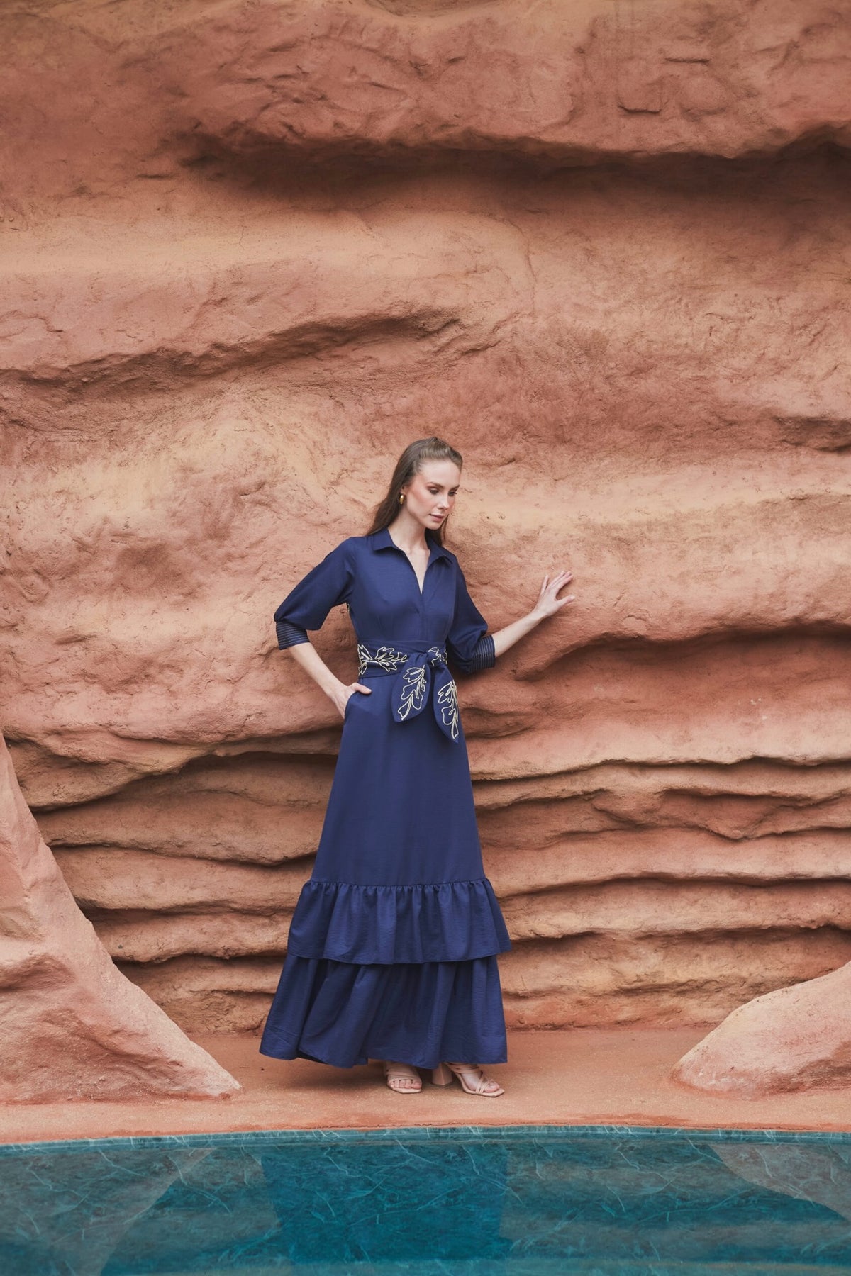 Bare Grace Blue Maxi Dress