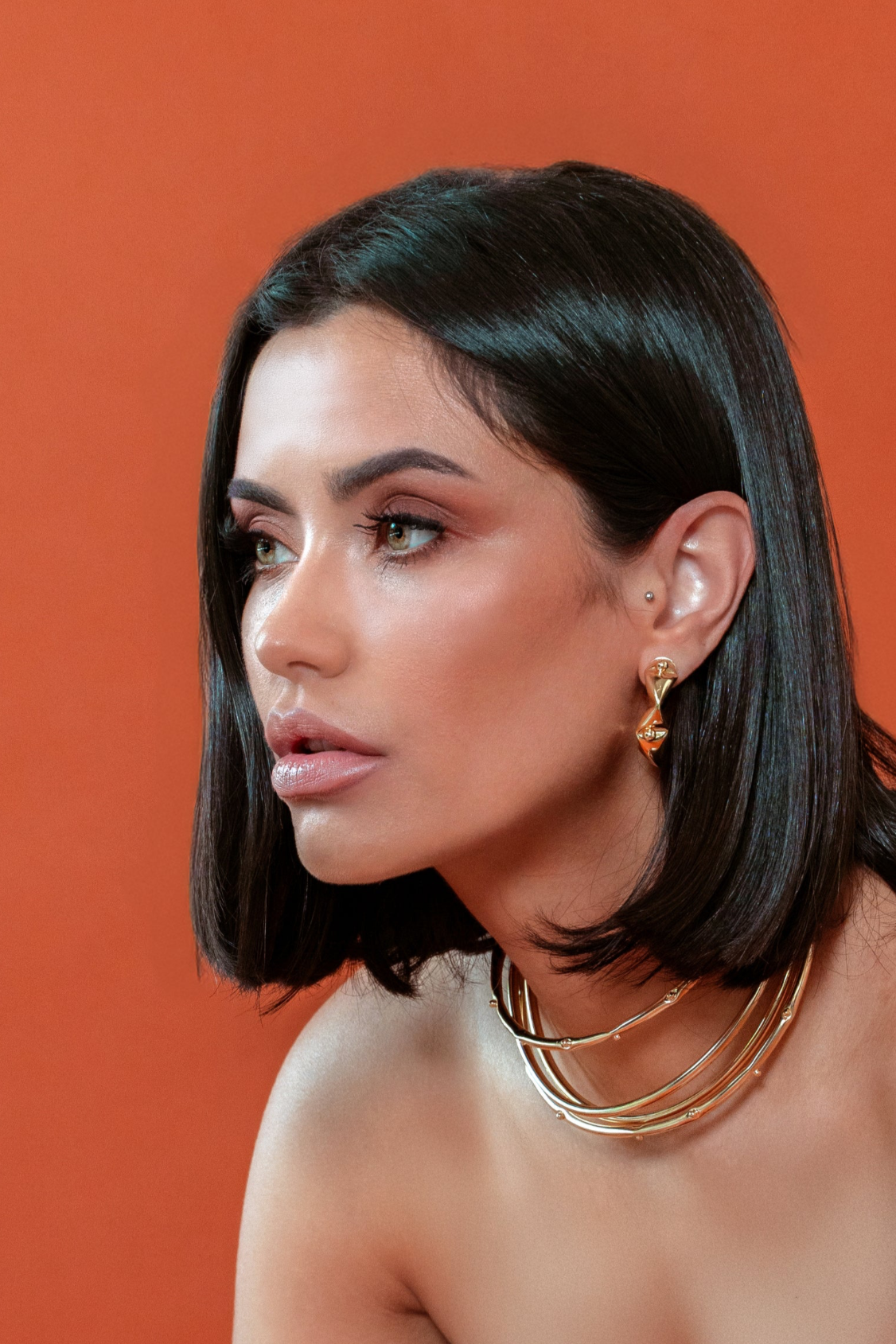 Gaby Gold Bead Necklace