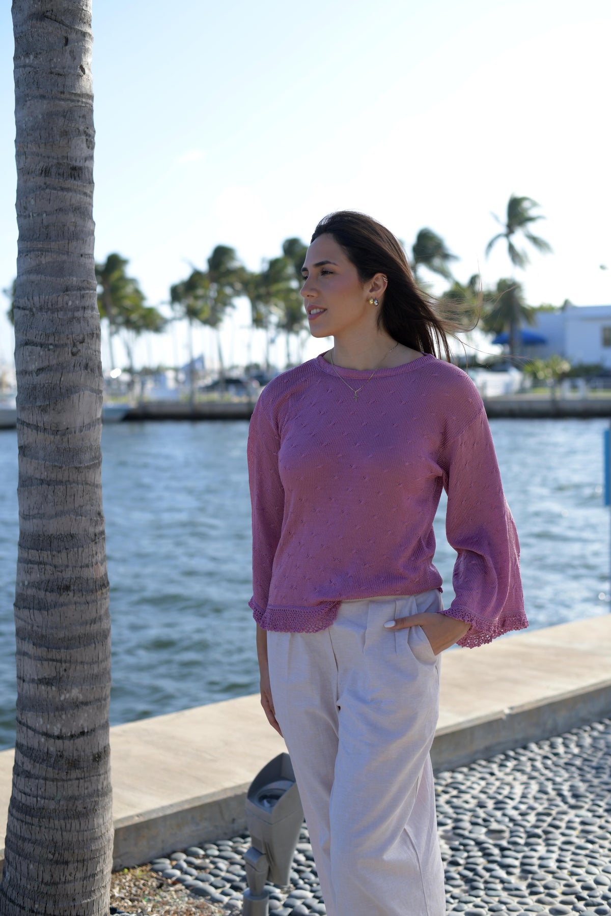 Rosa Knitted 3/4 sleeve sweater