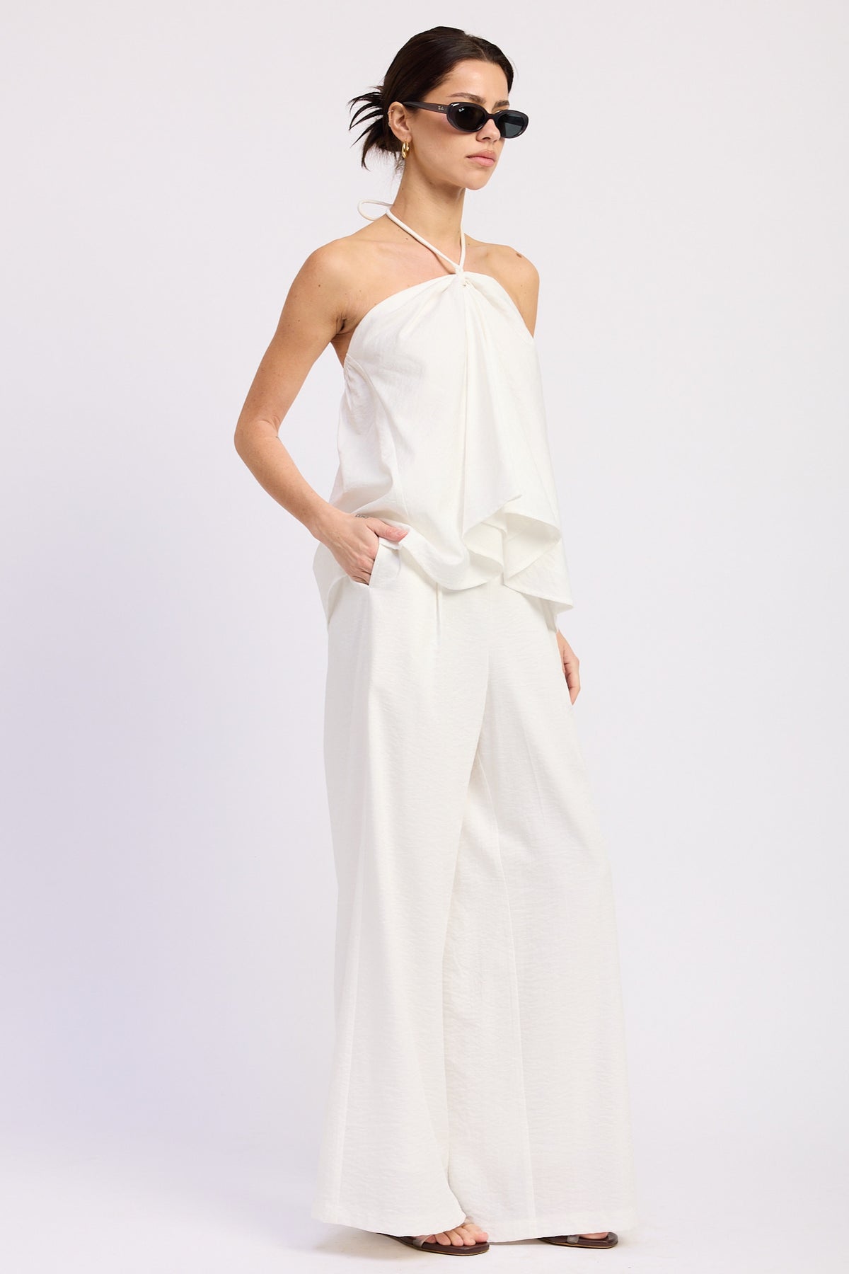 Elodie Linen Wide Leg Pants