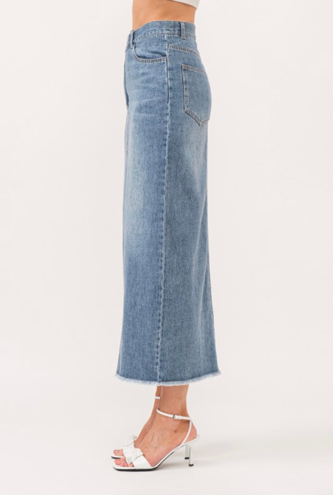 Marine Denim Skirt