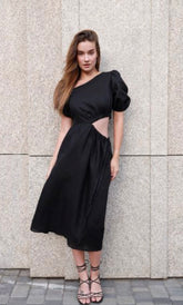Lisboa Black Midi Dress