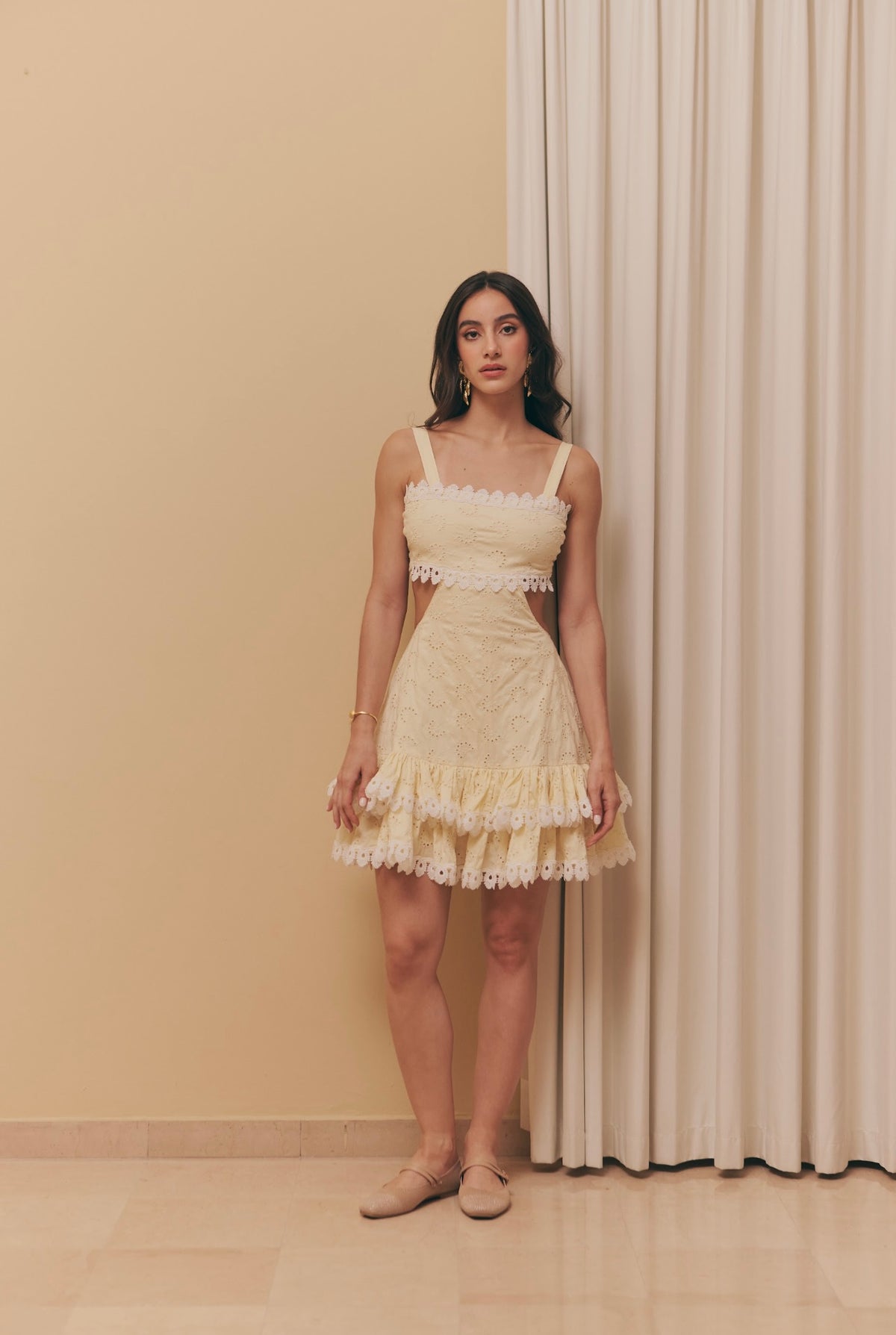 Curranbera Yellow Mini Dress