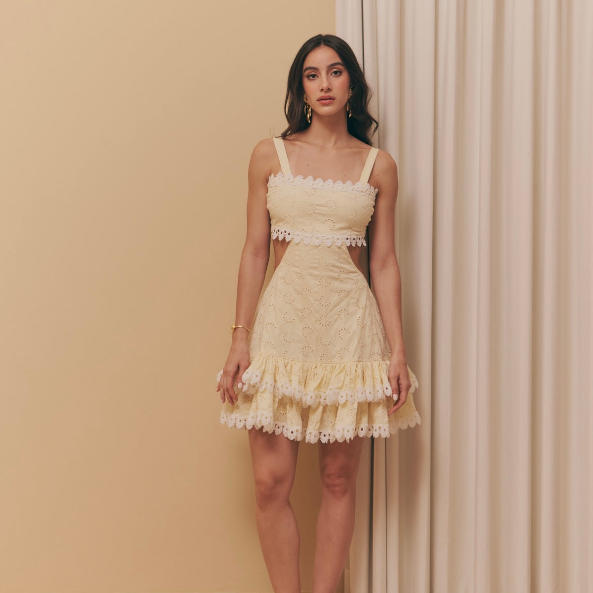 hobbs jada beaded dress Decadent Daze Beaded Mini Dress Chocolate main image 1