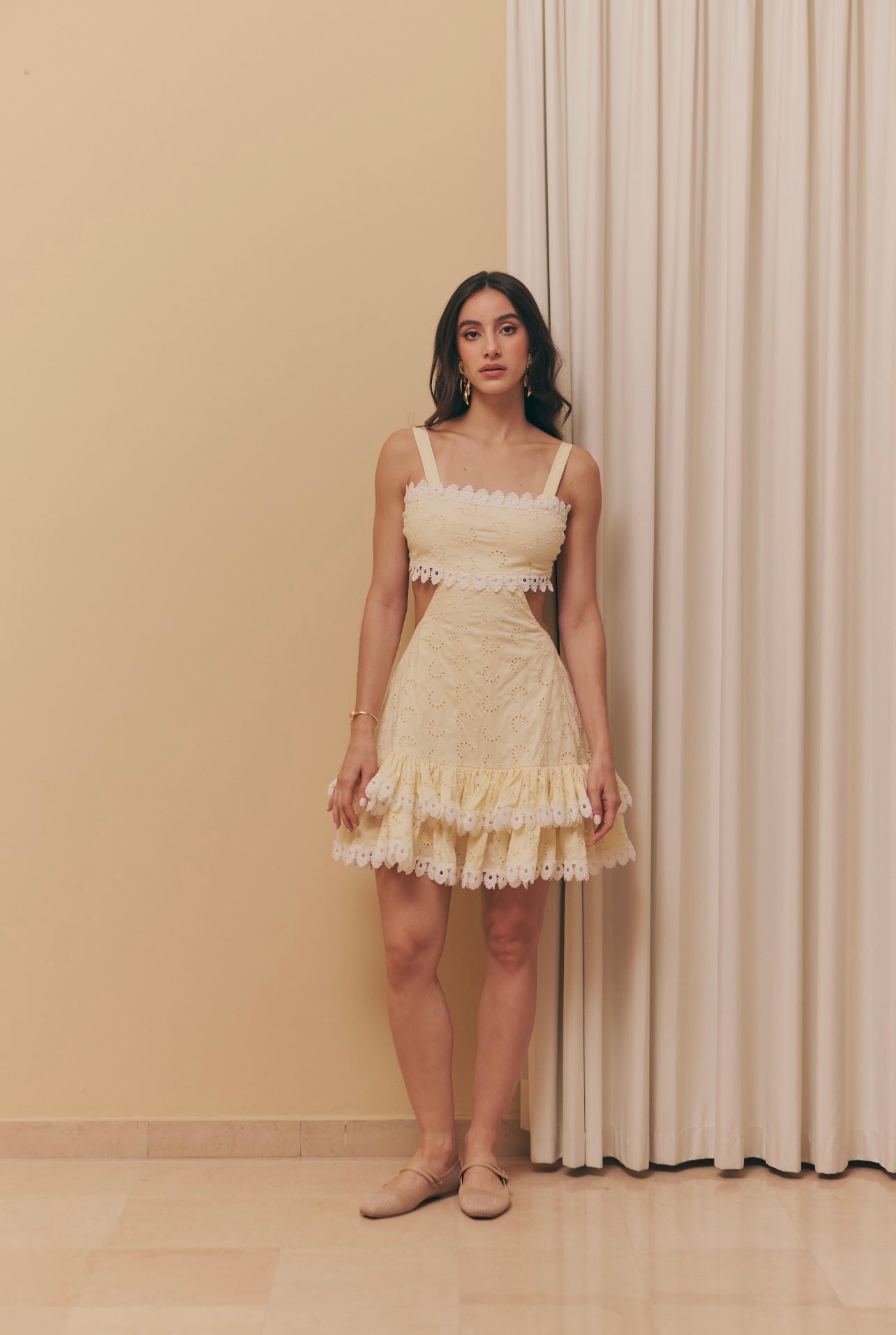 Curranbera Yellow Mini Dress