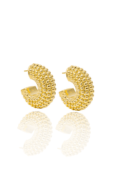 Fernanda Thick Beaded Open Hoops