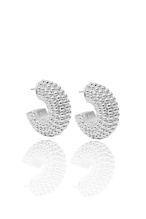 Fernanda Thick Beaded Open Hoops