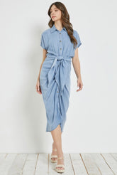 Fleur Denim Midi Dress