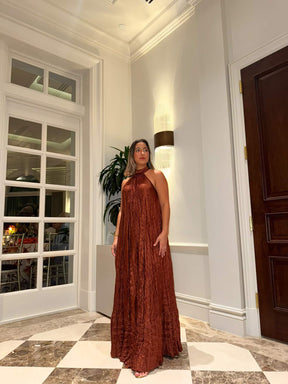 Hathor Chocolate Maxi Dress