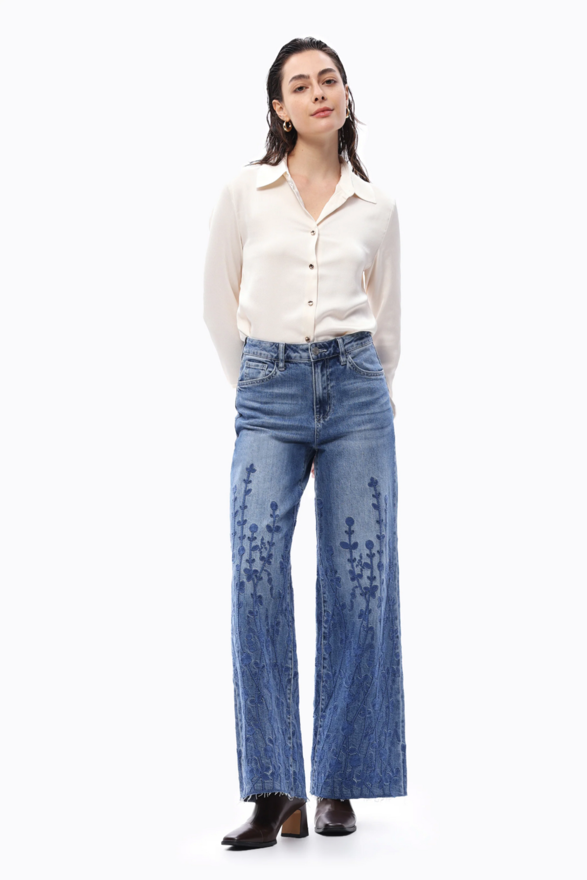 Carol High Rise Wide Leg Jeans