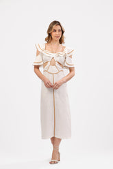 Desert Glow Linen Maxi Dress