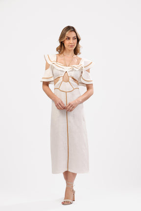 Desert Glow Linen Maxi Dress