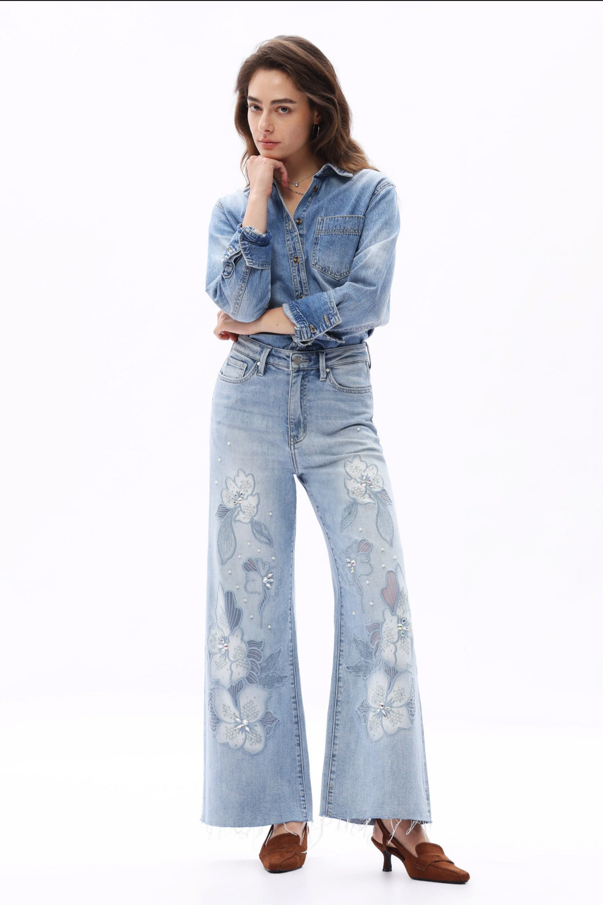 High Rise Wide Leg Jeans
