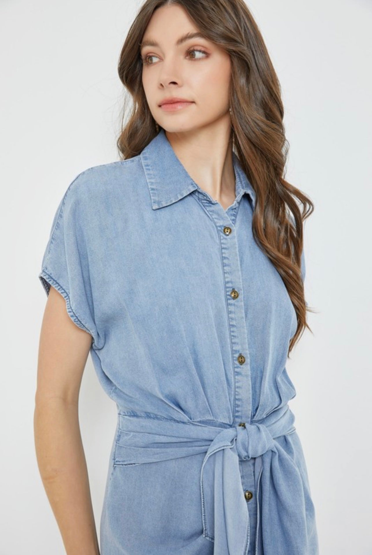 Fleur Denim Midi Dress