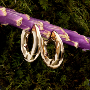 Emma Hammered Open Hoops