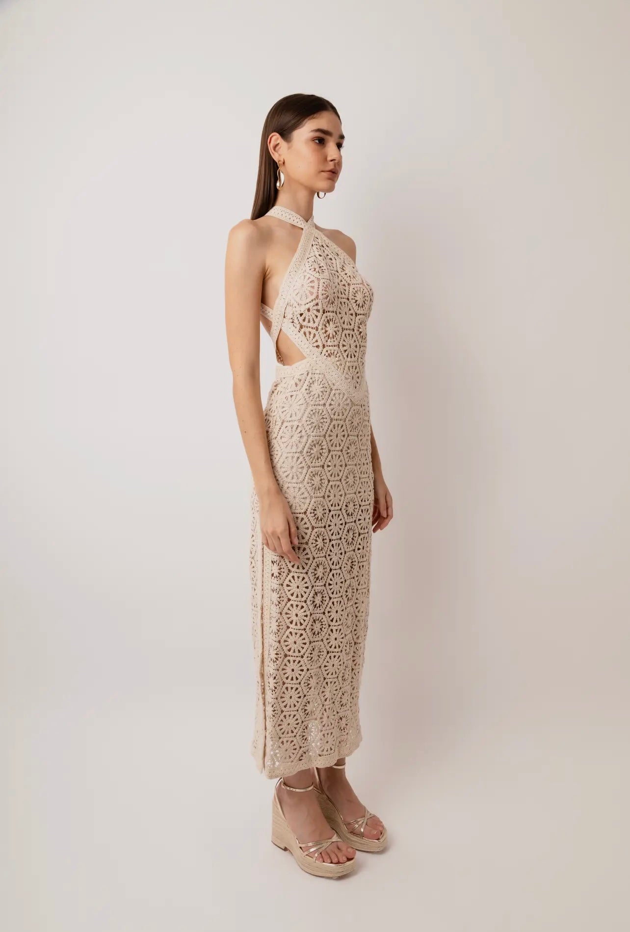 Tuscany Crochet Maxi Dress