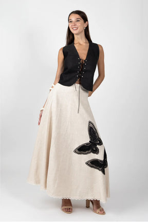 Mariposa Linen Skirt