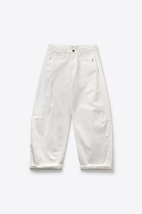 Monroe white barrel leg pants by TYNA Collection