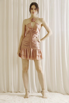 Paola Rose Mini Dress