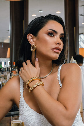 Nathalia Sculpted Hammered Bracelet Cuff