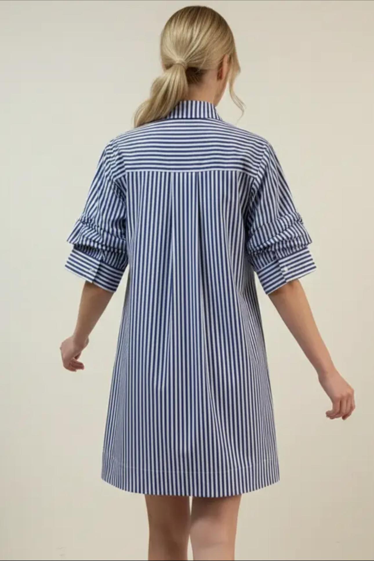 Monaco Stripe Shirt Dress