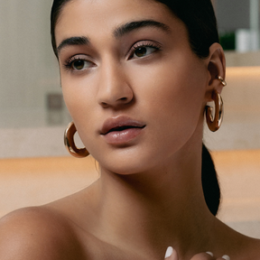 Emma Hammered Open Hoops