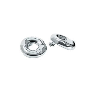 Mary Melted Circle Earrings