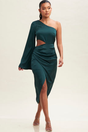 Alejandra Hunter Green Midi Dress
