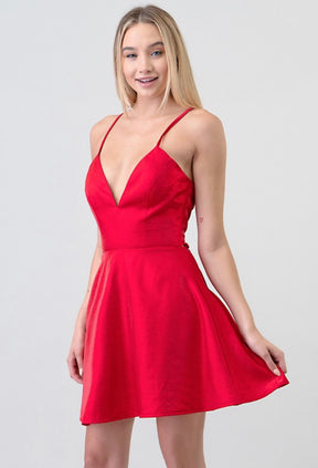 Zari Red Mini Dress